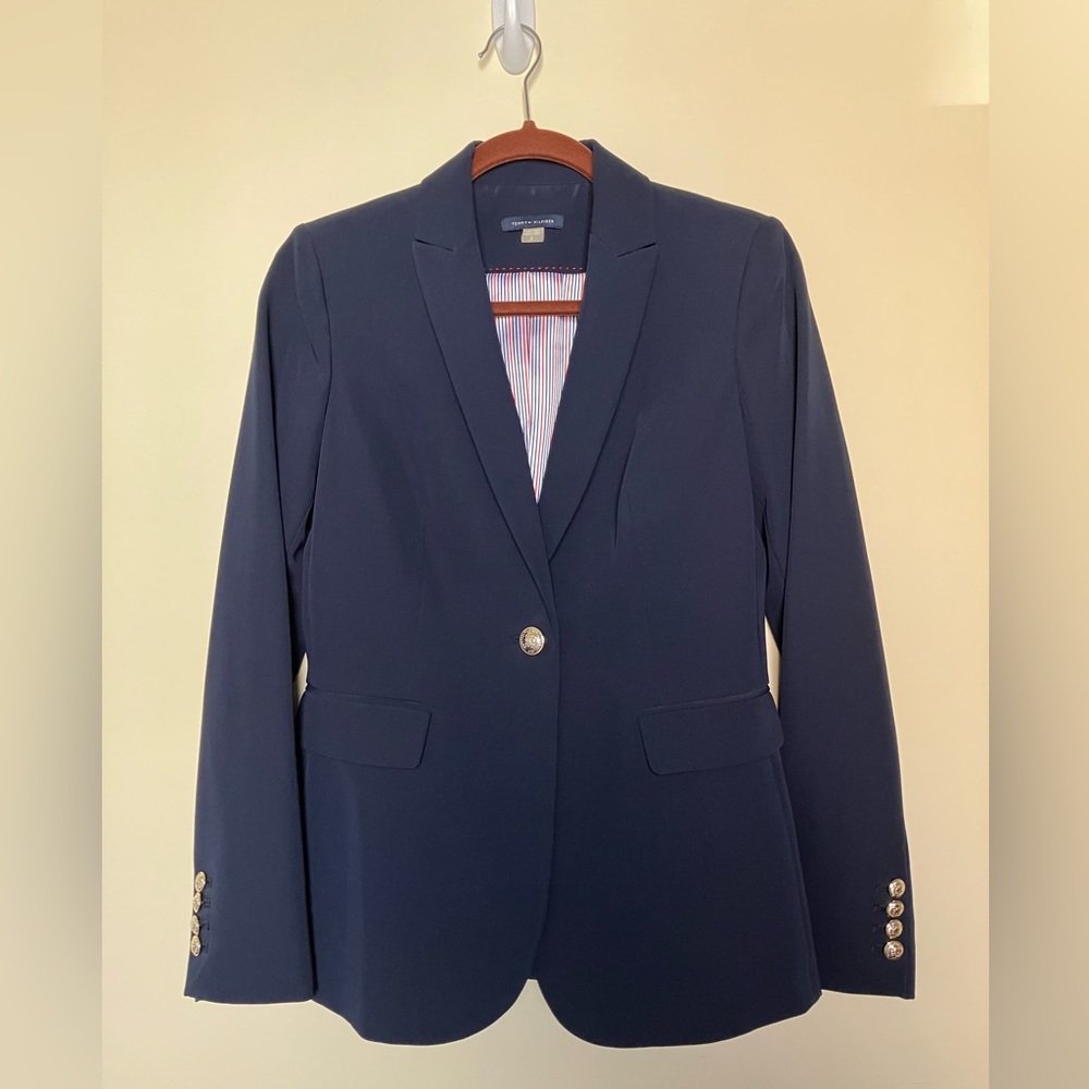 NWOT Tommy Hilfiger dark blue suit jacket